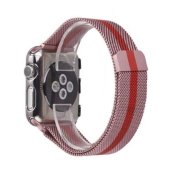 Milanese Loop for Apple Watch 38/40/41 mm Rose Gold/ Red