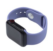 Silicone Watch Band for for Apple Watch 42/44/45 mm S/M Lavender Gray