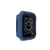 AmazingThing Impact Shield Pro Tempered Glass + Bumper Protection for Apple Watch 44mm Blue