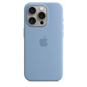 Apple Silicone Case 1:1 for iPhone 15 Pro Max with MagSafe Winter Blue
