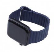 Magnetic Leather Loop For Apple Watch 38/40/41/42 mm Dark Blue