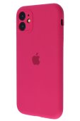 Silicone Case for iPhone 11 Pro Max Rose Red (With Camera Lens Protection)
