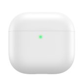 AhaStyle Ultra-Thin Colorful Silicone Case for Airpods 4 White