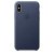 Apple Leather Case 1:1 for iPhone Xs Max Midnight Blue