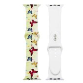 Painted Silicone Watch Band for Apple Watch 42/44/45/46 mm S/M 2