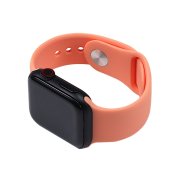 Silicone Watch Band for for Apple Watch 42/44/45/46 mm S/M Peach