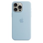Apple Silicone Case 1:1 for iPhone 15 Pro Max with MagSafe Light Blue