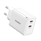 Choetech PD GaN 65W Dual USB-C Wall Charger White