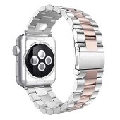 Stainless Steel Bracelet for Apple Watch 42/44/45/46 mm Silver/Rose Gold