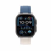 AmazingThing Chrono Band for Apple Watch 42/44/45/46/49 mm Starlight White/Serenity Blue