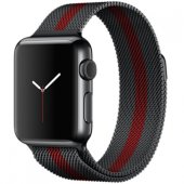 Milanese Loop for Apple Watch 38/40/41 mm Black/Red