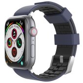 AhaStyle Premium Silicone Duotone Design Band for Apple Watch 42/44/45 mm Midnight Blue/Black