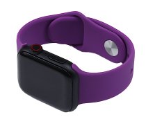 Silicone Watch Band for for Apple Watch 42/44/45/46/49 mm S/M Purple