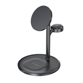 Choetech Magnetic 3 in 1 Magnetic Wireless Charging Stand Black Choetech Magnetic 3 in 1 Magnetic Wireless Charging Stand Black