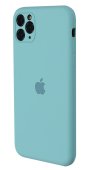 Apple Silicone Case for iPhone 12 Pro Max Ice Sea Blue  (With Camera Lens Protection)