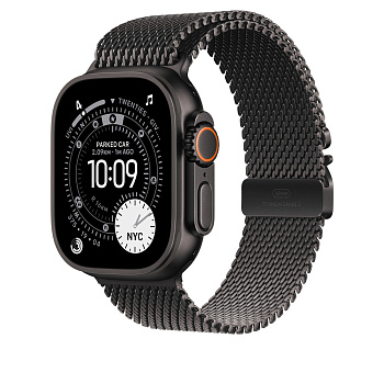 Milanese Loop for Apple Watch 42/44/45/46/49 mm Black Titanium (new)