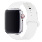 Silicone Watch Band for for Apple Watch 42/44/45/46/49 mm S/M White