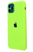 Apple Silicone Case for iPhone 11 Pro Green (With Metal Frame Camera Lens Protection)