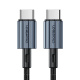 Choetech PD 60W USB-C to USB-C Nylon Cable (2m) Black