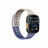 AmazingThing SilqLock Band for Apple Watch 42/44/45/46/49 mm Starlight White/Serenity Blue