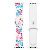 Painted Silicone Watch Band for Apple Watch 42/44/45/46/49 mm S/M 22