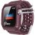 AhaStyle Matte TPU Band with Rugged Bumper Case for Apple Watch 42/44/45/46 mm Burgundy