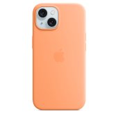 Apple Silicone Case 1:1 for iPhone 15 with MagSafe Orange Sorbet