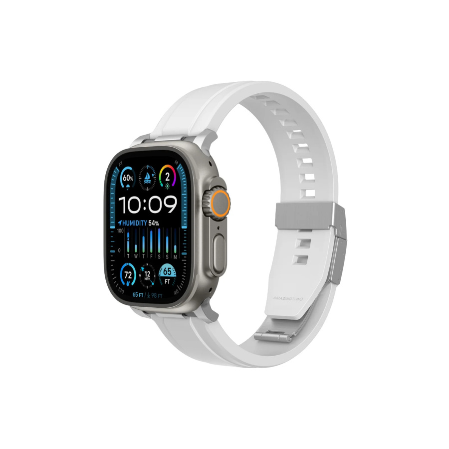 AmazingThing Chrono Band for Apple Watch 42/44/45/46/49 mm White