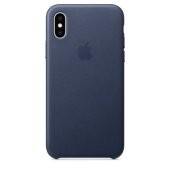 Apple Leather Case 1:1 for iPhone X/Xs Midnight Blue