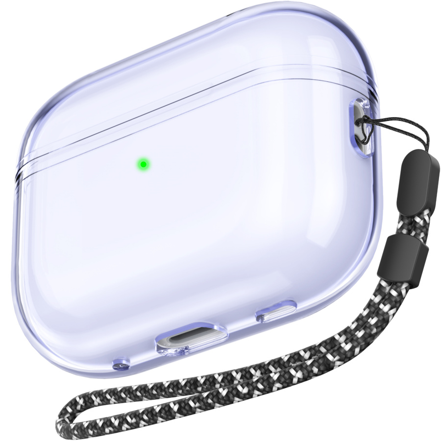 AhaStyle Transparent TPU Case for Airpods Pro 2 Lavender