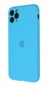 Apple Silicone Case for iPhone 11 Pro Max Sky Blue (With Camera Lens Protection)