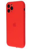 Silicone Case for iPhone 12 Pro Red (With Camera Lens Protection)