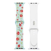 Painted Silicone Watch Band for Apple Watch 42/44/45/46/49 mm S/M 17