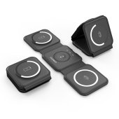 Choetech 3 in 1 Foldable Magnetic Wireless Charger Black