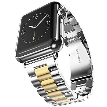Stainless Steel Bracelet for Apple Watch 42/44/45/46/49 mm Silver/Gold