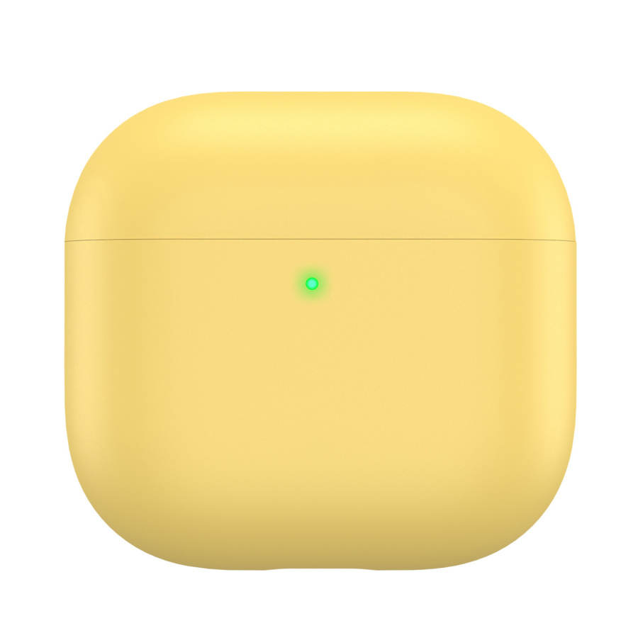 AhaStyle Ultra-Thin Colorful Silicone Case for Airpods 4 Yellow