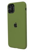 Apple Silicone Case for iPhone 11 Pro Army Green (With Metal Frame Camera Lens Protection)