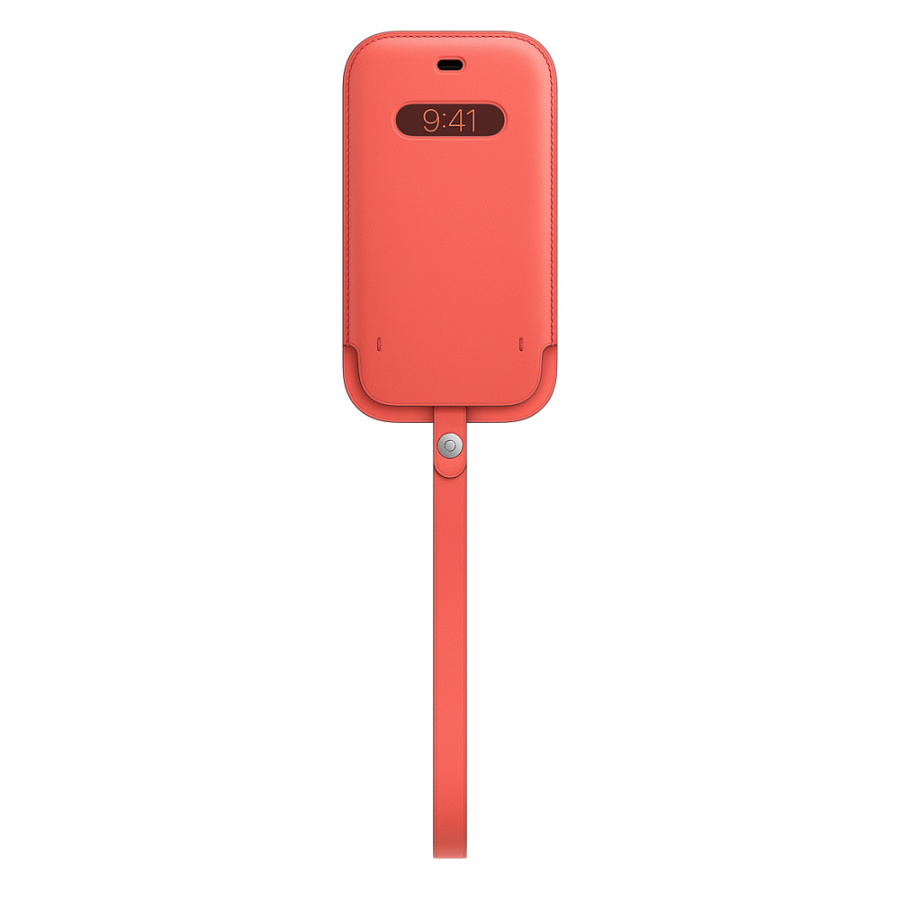 Apple Leather Sleeve 1:1 wih MagSafe for iPhone 12/12 Pro Pink Citrus