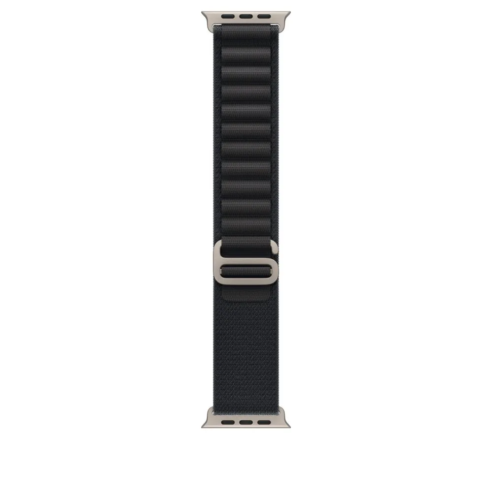Alpine Loop for Apple Watch 42/44/45/46/49 mm Black (Silver buckle)
