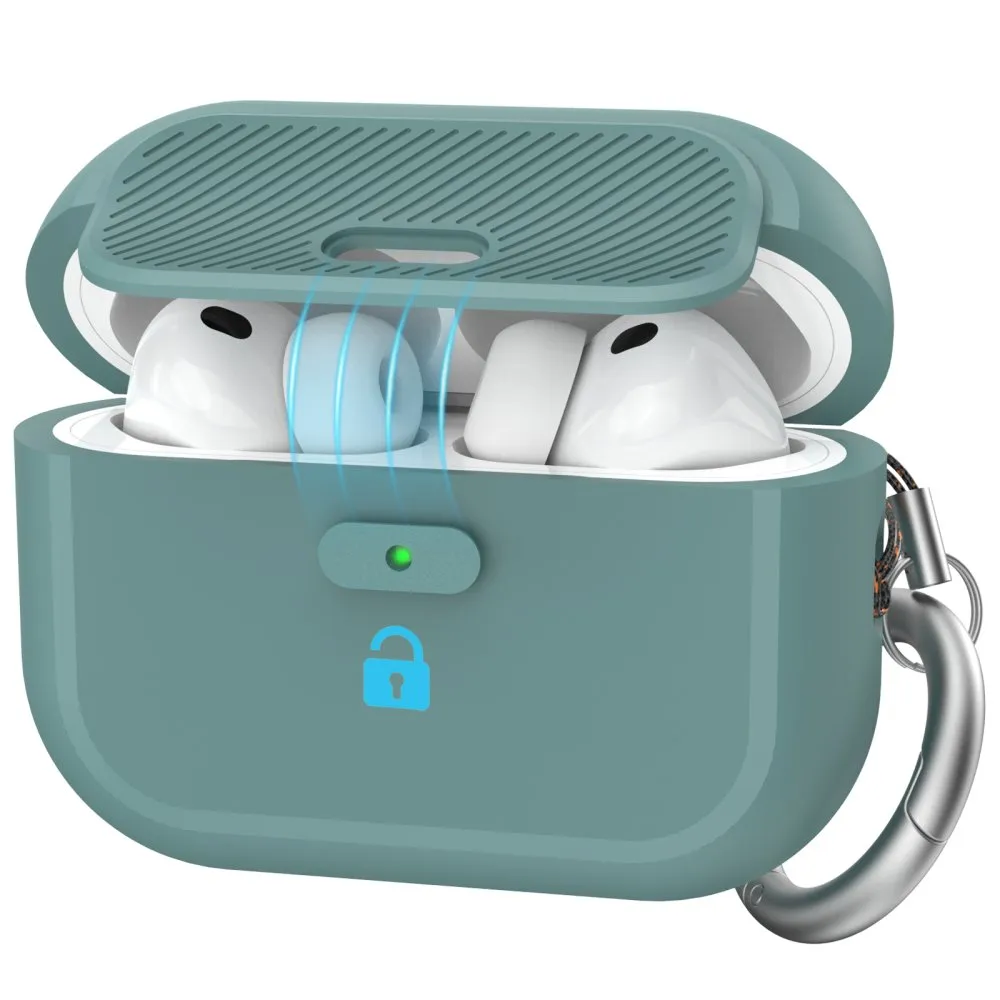 AhaStyle SnapLock Case for Airpods Pro 3 Midnight Green