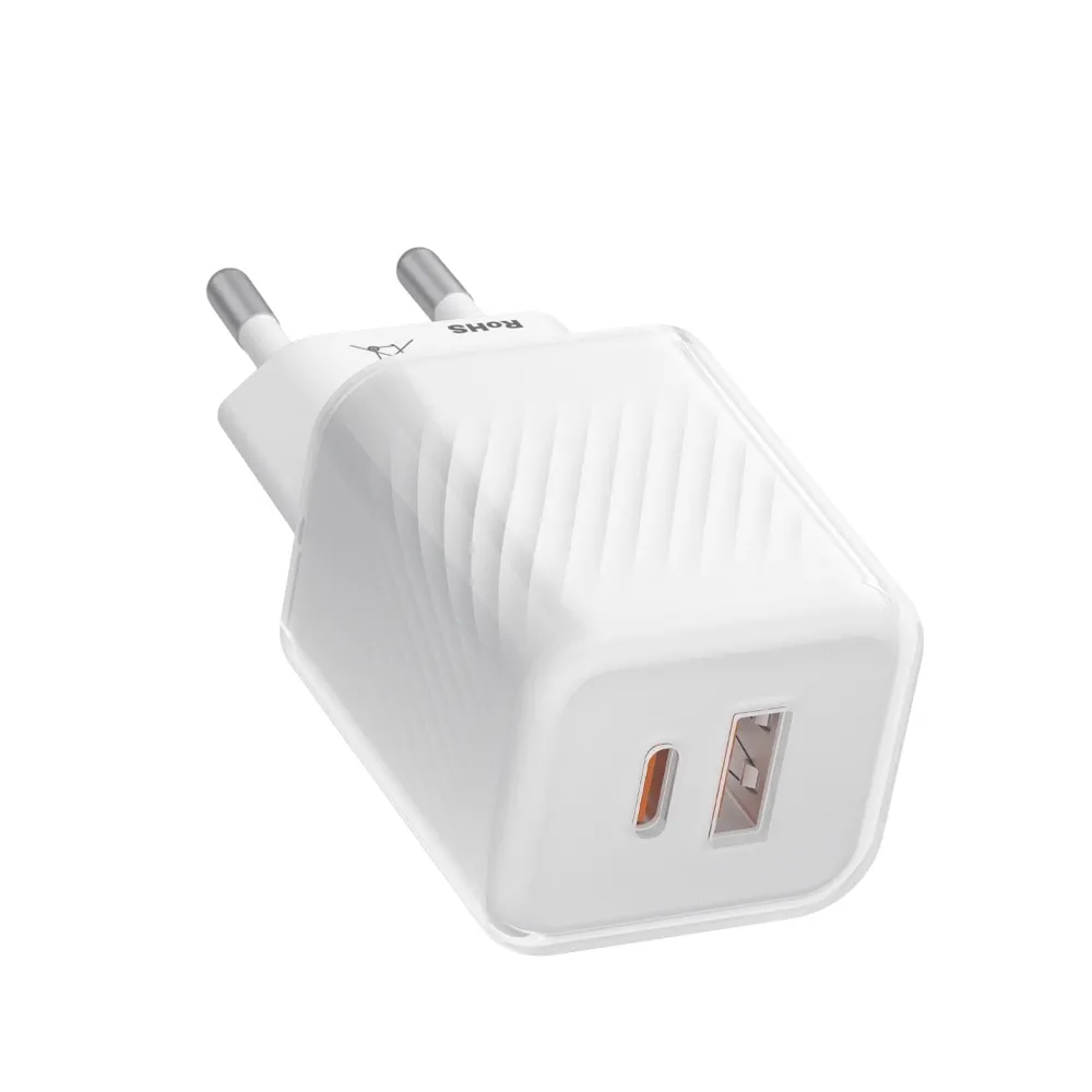 Blueo GaN 35W Dual Port Fast Charger White