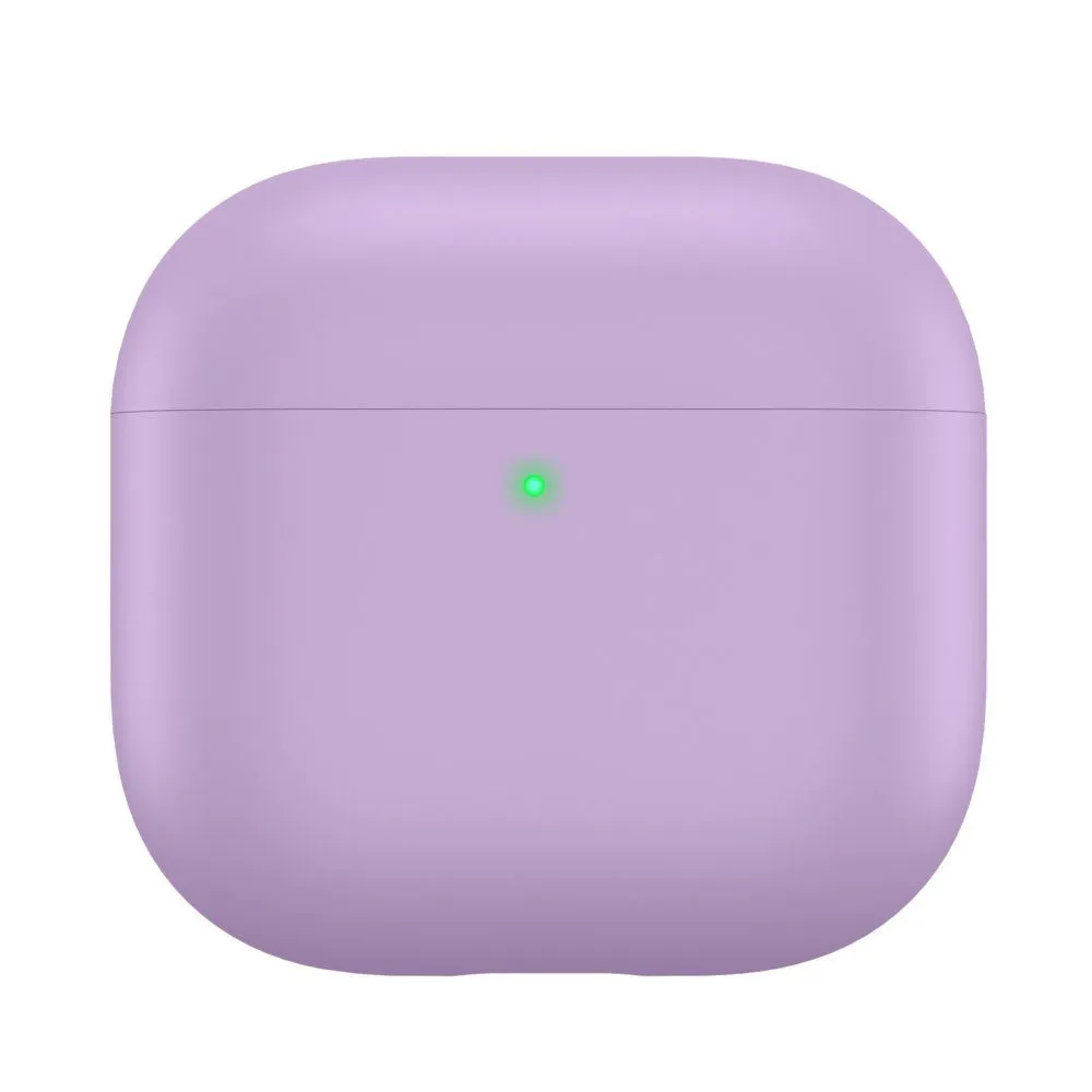 AhaStyle Ultra-Thin Colorful Silicone Case for Airpods 4 Lavender Purple