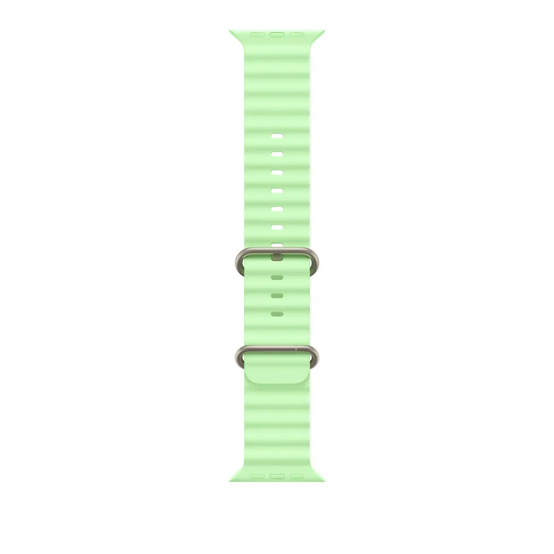 Ocean Band for Apple Watch 42/44/45/46/49 mm Neon Green (Silver buckle)