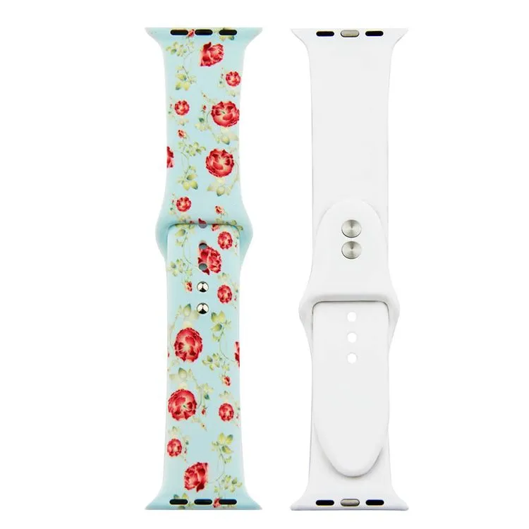 Painted Silicone Watch Band for Apple Watch 42/44mm S/M 17