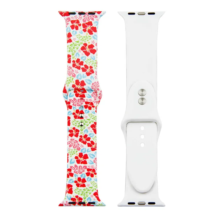 Painted Silicone Watch Band for Apple Watch 42/44mm S/M 10