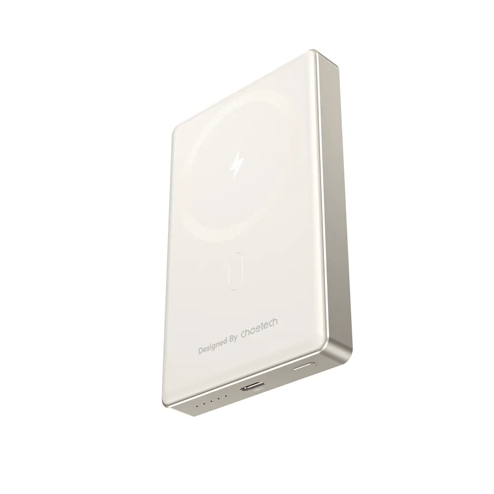 Choetech PD20W 10000 mAh Ultra-thin Magnetic Power Bank White