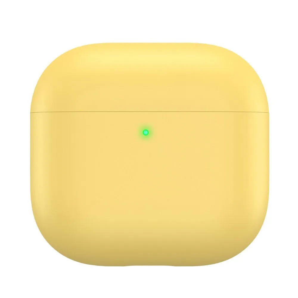 AhaStyle Ultra-Thin Colorful Silicone Case for Airpods 4 Yellow
