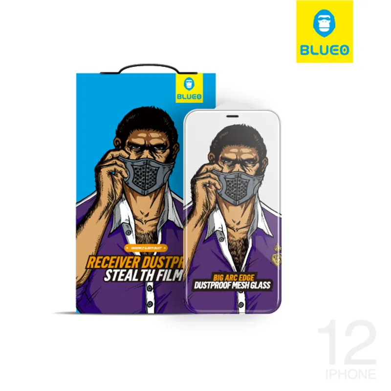 Blueo 2.5D Full Cover No Silk Screen With MeshTempered Glass for iPhone 12 Mini