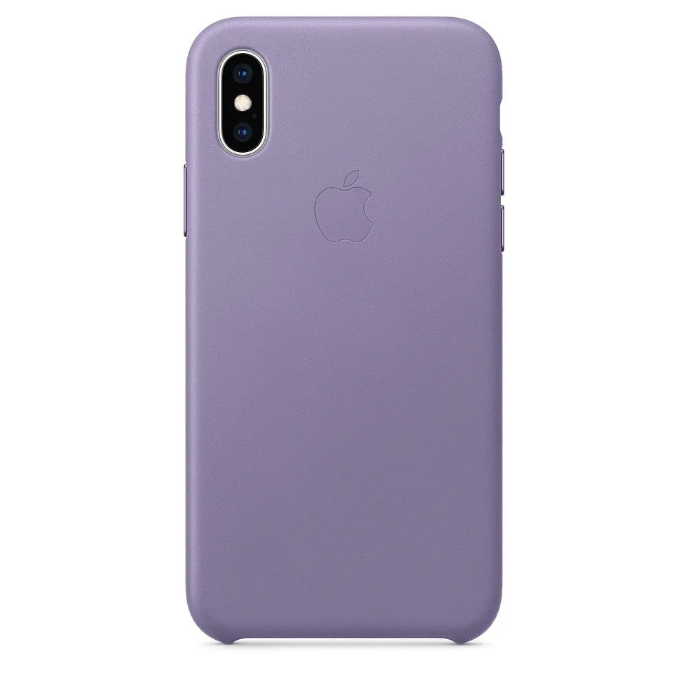 Apple Leather Case 1:1 for iPhone Xs  Lilac