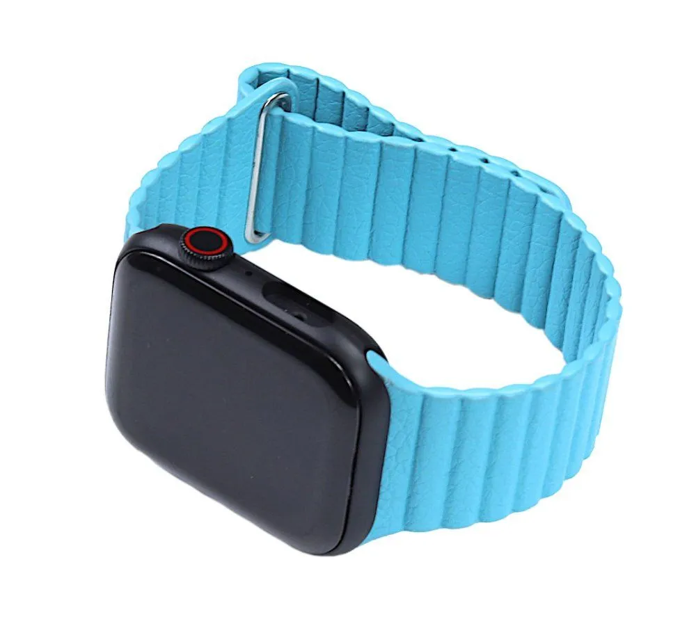 Magnetic Leather Loop For Apple Watch 38/40 mm Lake Blue
